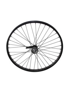 26 x 2.125 Steel Coaster Wheel 36 Spoke 12gBlack 3/8 Axle...
